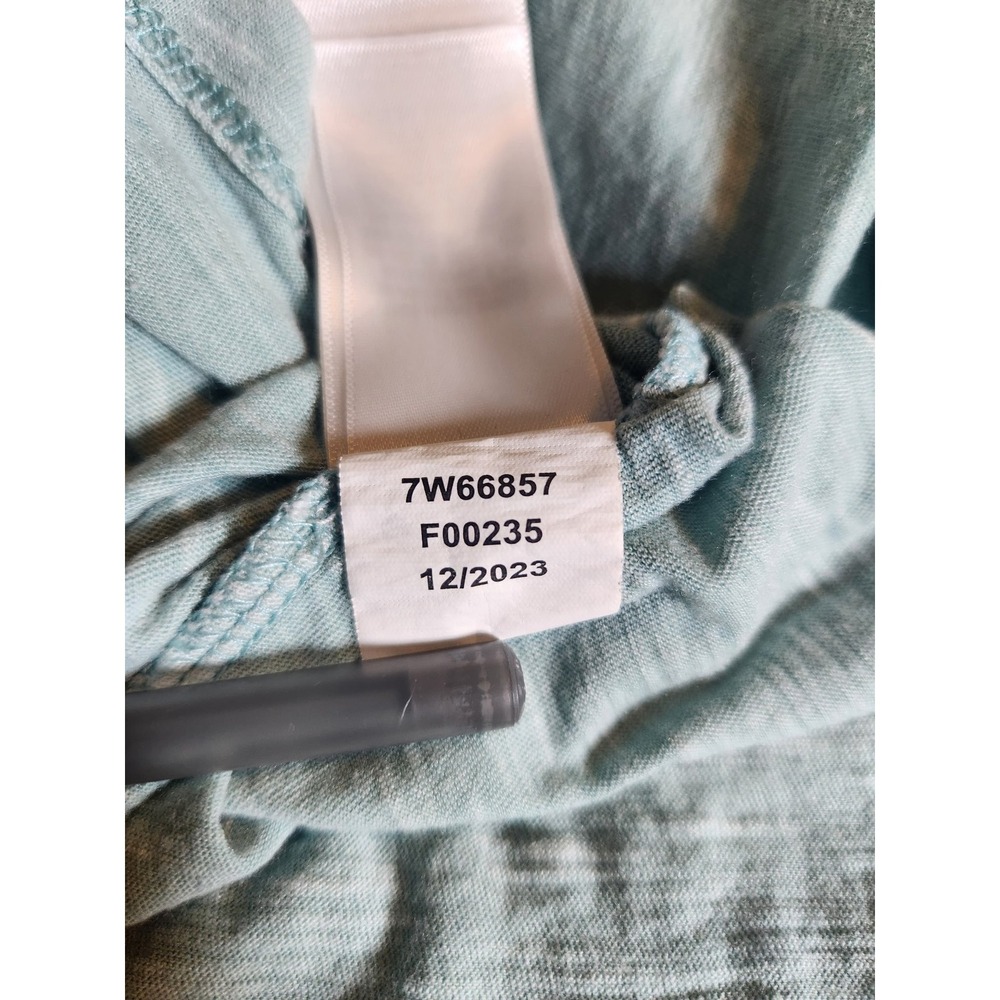 Lucky Brand Womens Eyelet Trim Split Neck T-Shirt Sage Green 7W66857 Size M - Picture 7 of 8